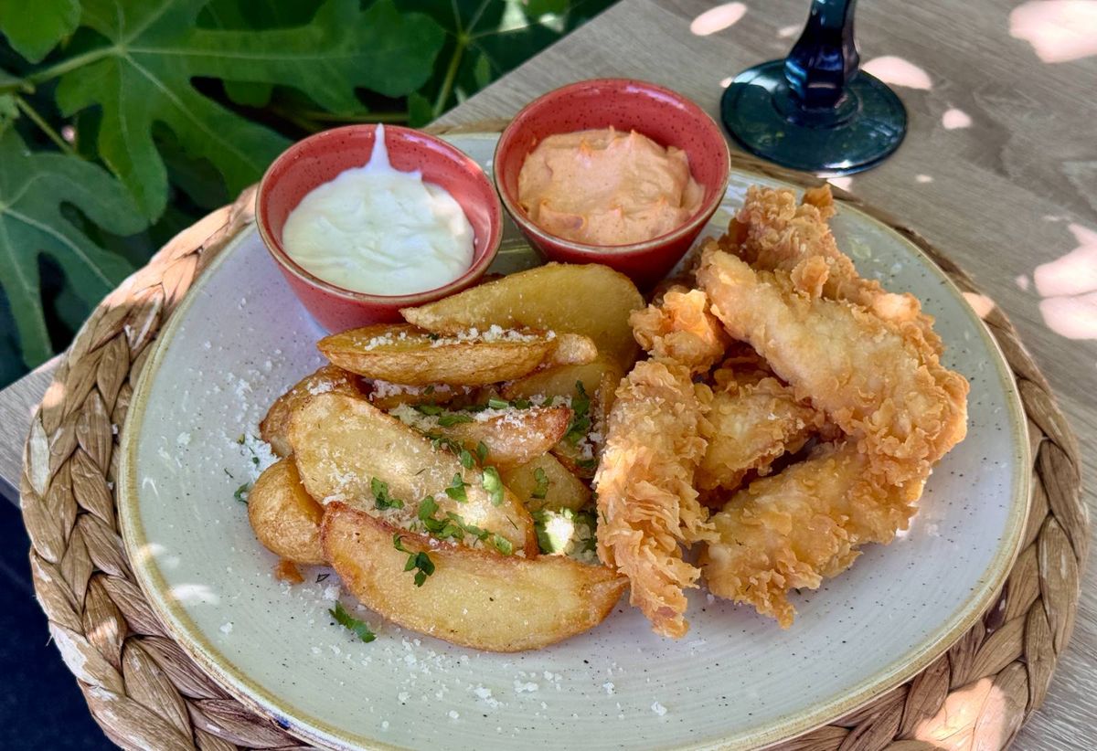 Crispy de Pui cu Sos Dublu si Cartofi Pai